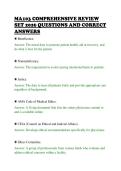 MA103 COMPREHENSIVE REVIEW&NewLine;SET 2026 QUESTIONS AND CORRECT&NewLine;ANSWERS