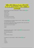 MBG 4020 Midterm Exam UPDATED &NewLine;ACTUAL QUESTIONS AND CORRECT &NewLine;ANSWERS