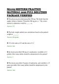 MA103 MIDTERM PRACTICE&NewLine;MATERIAL 2026 FULL SOLUTION&NewLine;PACKAGE VERIFIED