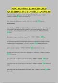 MBG 4020 Final Exam UPDATED &NewLine;QUESTIONS AND CORRECT ANSWERS