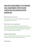 MAC2601 MANAGEMENT ACCOUNTING&NewLine;2026 ASSESSMENT PAPER SOLVED&NewLine;QUESTIONS AND REVISION NOTES&NewLine;MASTER SET