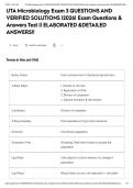UTA Microbiology Exam 3 QUESTIONS AND VERIFIED SOLUTIONS &vert;2026&vert; Exam Questions & Answers Test &vert;&vert; ELABORATED &DETAILED ANSWERS&excl;&excl;&NewLine;&NewLine;