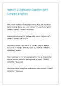 Agritech 2 Certification Questions With Complete Solutions