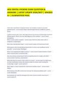 HESI DENTAL HYGIENE EXAM QUESTION &&NewLine;ANSWERS &vert; LATEST UPDATE 2026&sol;2027 &vert; GRADED&NewLine;A&plus; &vert; GUARANTEED PASS&period;