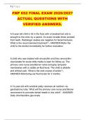 FNP 652 FINAL EXAM 2026&sol;2027 &NewLine;ACTUAL QUESTIONS WITH &NewLine;VERIFIED ANSWERS&period; 