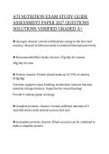 ATI Nutrition Exam Study Guide Test Bank with Verified Questions and Solutions Complete Assessment Paper for 2027 Nursing Exam Preparation and Success