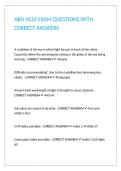 ABO NCLE EXAM QUESTIONS WITH CORRECT ANSWERS 