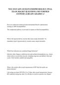WGU D115 ADVANCED PATHOPHYSIOLOGY FINAL &NewLine;EXAM 2026&sol;2027 QUESTIONS AND VERIFIED &NewLine;ANSWERS ALREADY GRADED A&plus;