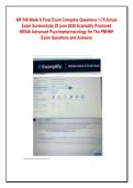 NR 546 Week 8 Final Exam Complete Questions 1-75 Actual&NewLine;Exam Screenshots 29 june 2026 Examplify Proctored&NewLine;NR546 Advanced Psychopharmacology for The PMHNP&NewLine;Exam Questions and Answers
