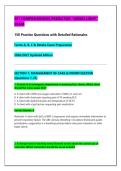 Pass the ATI Comprehensive Predictor "Green Light" 2026&sol;2027 &ndash; 150 Tested Q&A with Rationales for Forms A&comma; B&comma; C & Retakes&NewLine;&NewLine;