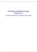 ATI Capstone Adult Medical Surgical Assessment 2 &NewLine;Occupational performance in the adult &lpar;West Coast University&rpar;Questions And Correct Answers &vert;100&percnt; Verified &vert;Guaranteed Success &vert; update&NewLine;