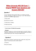Wilkes University NSG 526 Exam 1 &ndash; Original PMHNP Exam Questions and Answers 2026-2027