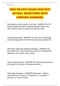 HESI PN EXIT EXAM 2026&sol;2027 &NewLine;ACTUAL QUESTIONS WITH &NewLine;VERIFIED ANSWERS&period;