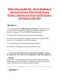 Wilkes University NSG 526 &ndash; Clinical Modalities in Advanced Psychiatric Mental Health Nursing Practice &vert; Questions and Correct Verified Answers with Rationale 2026-2027&NewLine;