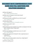 MACHINIST MATE COMPREHENSIVE STUDY&NewLine;GUIDE 2026 FULL QUESTIONS AND&NewLine;SOLUTIONS GRADED A&plus;