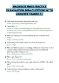 MACHINIST MATE PRACTICE&NewLine;EXAMINATION 2026 QUESTIONS WITH&NewLine;ANSWERS GRADED A&plus;