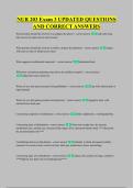 NUR 203 Exam 3 UPDATED QUESTIONS &NewLine;AND CORRECT ANSWERS