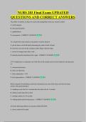 NURS 203 Final Exam UPDATED &NewLine;QUESTIONS AND CORRECT ANSWERS