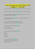 Nurs 203 Final Exam QUESTIONS AND &NewLine;CORRECT ANSWERS