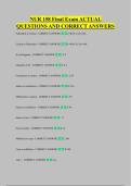 NUR 158 Final Exam ACTUAL &NewLine;QUESTIONS AND CORRECT ANSWERS