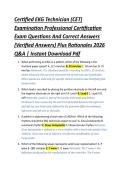 Certified EKG Technician &lpar;CET&rpar; &NewLine;Examination Professional Certification &NewLine;Exam Questions And Correct Answers &NewLine;&lpar;Verified Answers&rpar; Plus Rationales 2026 &NewLine;Q&A &vert; Instant Download Pdf