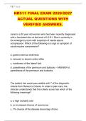 NR511 FINAL EXAM 2026&sol;2027 &NewLine;ACTUAL QUESTIONS WITH &NewLine;VERIFIED ANSWERS&period;