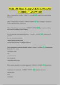 NUR 158 Final Exam QUESTIONS AND &NewLine;CORRECT ANSWERS