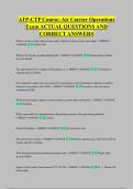 ATP-CTP Course&colon; Air Carrier Operations &NewLine;Exam ACTUAL QUESTIONS AND &NewLine;CORRECT ANSWERS