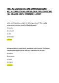 HESI A2 Grammar ACTUAL EXAM QUESTIONS WITH COMPLETE SOLUTION&rpar; &lpar;MULTIPLE CHOICES&rpar; &lpar;A&plus; GRADED 100&percnt; VERIFIED&rpar; LATEST