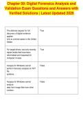 Chapter 09&colon; Digital Forensics Analysis and&NewLine;Validation Exam Questions and Answers with&NewLine;Verified Solutions &vert; Latest Updated 2026