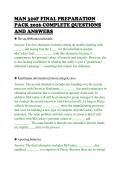 MAN 320F FINAL PREPARATION&NewLine;PACK 2026 COMPLETE QUESTIONS&NewLine;AND ANSWERS