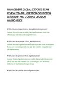 MANAGEMENT GLOBAL EDITION 15 EXAM&NewLine;REVIEW 2026 FULL QUESTION COLLECTION&NewLine;LEADERSHIP AND CONTROL DECISION&NewLine;MAKING GUIDE
