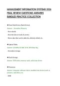 MANAGEMENT INFORMATION SYSTEMS 2026&NewLine;FINAL REVIEW QUESTIONS ANSWERS&NewLine;BUNDLED PRACTICE COLLECTION
