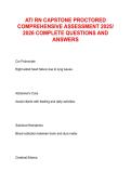ATI RN Capstone Proctored Comprehensive Assessment 2025&ndash;2026 Complete Study Guide 2025&sol; 2026 100&percnt; Verified With Correct Questions And Answers NCLEX And Nursing P