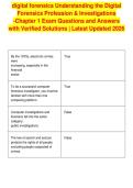 digital forensics Understanding the Digital&NewLine;Forensics Profession & Investigations&NewLine;-Chapter 1 Exam Questions and Answers&NewLine;with Verified Solutions &vert; Latest Updated 2026