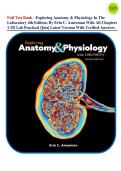 Exploring Anatomy & Physiology in the Laboratory 4th Edition by Erin C&period; Amerman &vert; Complete Test Bank with All Chapters &lpar;1&ndash;29&rpar;&comma; Lab Practical Quiz & Verified Answers