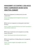 MANAGEMENT ACCOUNTING 5 2026 MOCK&NewLine;PAPER COMPREHENSIVE REVIEW NOTES&NewLine;ANALYTICAL SUMMARY
