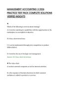 MANAGEMENT ACCOUNTING 5 2026&NewLine;PRACTICE TEST PACK COMPLETE SOLUTIONS&NewLine;VERIFIED INSIGHTS