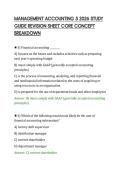 MANAGEMENT ACCOUNTING 5 2026 STUDY&NewLine;GUIDE REVISION SHEET CORE CONCEPT&NewLine;BREAKDOWN