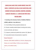 CARN EXAM MASTERY&colon; 200 PRACTICE QUESTIONS WITH CORRECT ANSWERS & DETAILED RATIONALES FOR ADDICTION NURSING CERTIFICATION SUCCESS&NewLine;