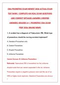CNA PROMETRIC EXAM MASTERY&colon; 200 ACTUAL TEST BANK QUESTIONS WITH CORRECT ANSWERS & DETAILED RATIONALES FOR NURSING ASSISTANT CERTIFICATION SUCCESS&NewLine;