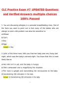 CLC Practice Exam 7 Newest 2026 Actual Questions and Correct Answers &lpar;Latest 2026 &sol; 2027 Update&rpar; Graded A&plus; 100&percnt; Guarantee Verified by Experts
