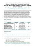 Arizona Real Estate Exam &ndash; Arizona Department of Real Estate &lpar;ADRE&rpar; Salesperson Examination &ndash; 2026&sol;2027 Edition &ndash; Verified Questions and Answers