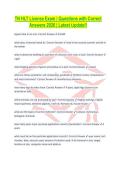 TN HLT License Exam &vert; Questions with Correct Answers 2026 &vert; Latest Update&excl;&excl;