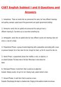 CSET English Subtest I and II Exam Actual 2026 Newest Updated Questions and Correct Answers &lpar;Latest 2026 &sol; 2027 Update&rpar; &lpar;Verified Answers by Expert&rpar;