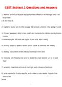 CSET Subtest 1 Newest 2026 Actual Questions and Correct Answers &lpar;Latest 2026 &sol; 2027 Update&rpar; Graded A&plus; 100&percnt; Guarantee Verified by Experts