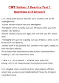 CSET Subtest 3 Practice Test 1 Newest 2026 Actual Questions and Correct Answers &lpar;Latest 2026 &sol; 2027 Update&rpar; Graded A&plus; 100&percnt; Guarantee Verified by Experts