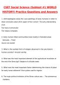 CSET Social Science &lpar;Subtest 1 WORLD HISTORY&rpar; Practice Exam Newest 2026 Actual Questions and Correct Answers &lpar;Latest 2026 &sol; 2027 Update&rpar; Graded A&plus; 100&percnt; Guarantee Verified by Experts