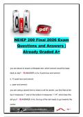 NEIEP 200 Final Exam Study Guide &lpar;75&plus; Questions&rpar;&colon; Elevator Installation&comma; Rigging&comma; Guide Rails&comma; Hoisting&comma; Safety & Traction Systems &vert; National Elevator Industry Educational Program &lpar;NEIEP&rpar;