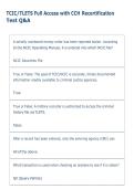 TCIC&sol;TLETS Full Access with CCH Recertification &NewLine;Test Q&A  